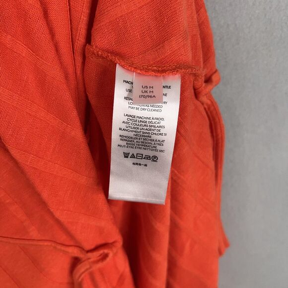 Maeve Anthropologie Sweater Womens Medium Orange Devine Tunic Top Minimal Cozy - Picture 5 of 14